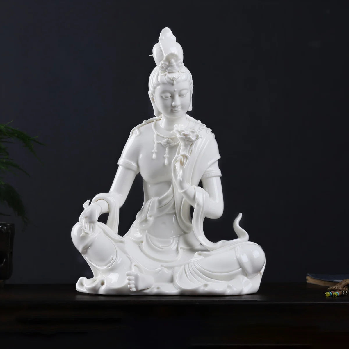 White porcelain Guanyin sculpture