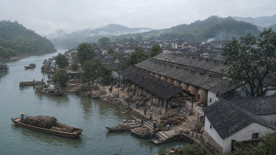 Interpretive reconstruction of Jingdezhen's historic porcelain workshops, kilns and river transport