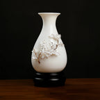 Imperial Peony Relief Pear Vase