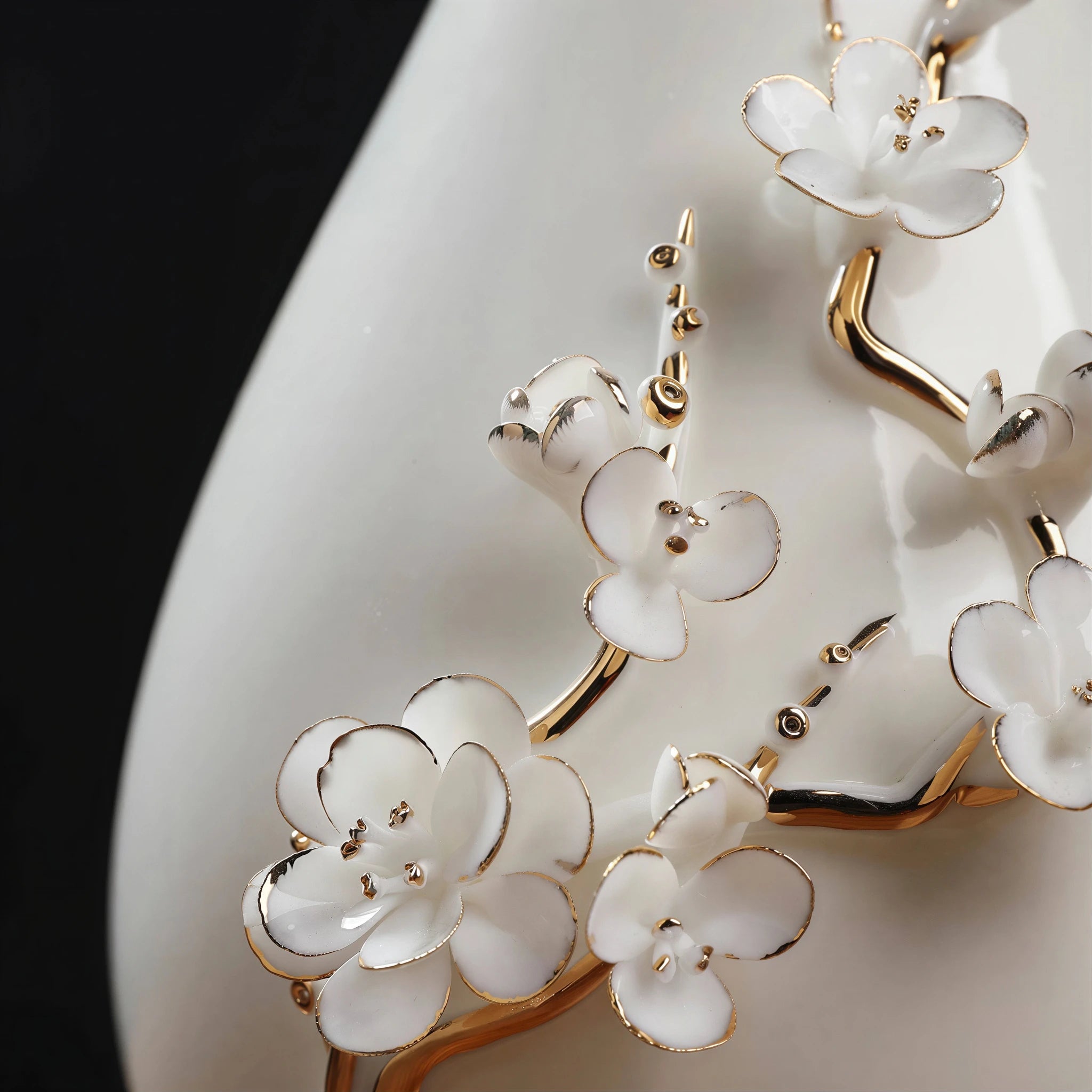 Gilded Plum Blossom Pear Vase
