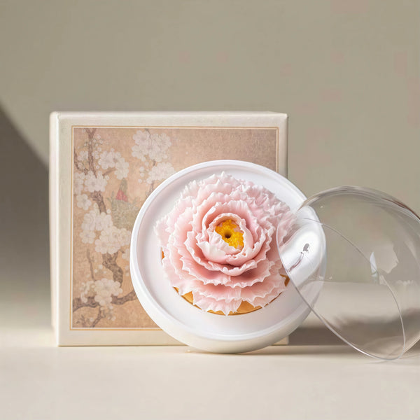 Dehua Blush Pink Porcelain Carnation Incense and Diffuser Set
