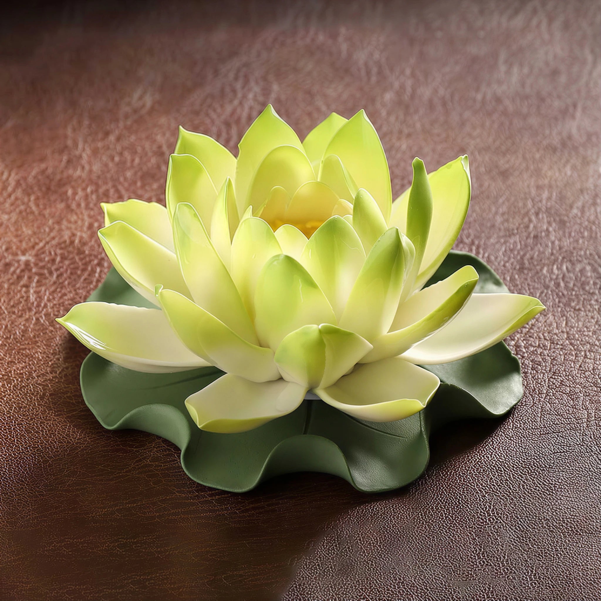 Celadon green Dehua porcelain lotus incense holder