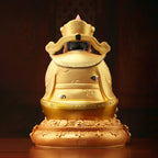 Rear view of the Fu Bao Caishen throne and pearl-gold finish