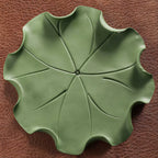 Green porcelain lily pad base shown separately