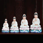 Four available heights of the white-robed Dehua Guanyin