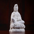 Three-quarter view showing the asymmetrical royal-ease posture