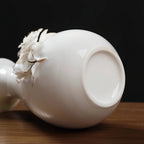 Base view of the Dehua lotus relief vase