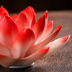 Close view of the glossy colored porcelain glaze