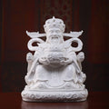White porcelain Wen Caishen with treasure bowl and flowing ribbons
