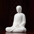 Three-quarter view of the minimalist seated Ksitigarbha