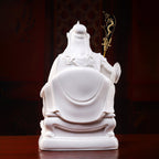 Rear view of the seated Guan Gong robe and throne
