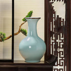 Pale Celadon Crackle Glaze Globular Vase