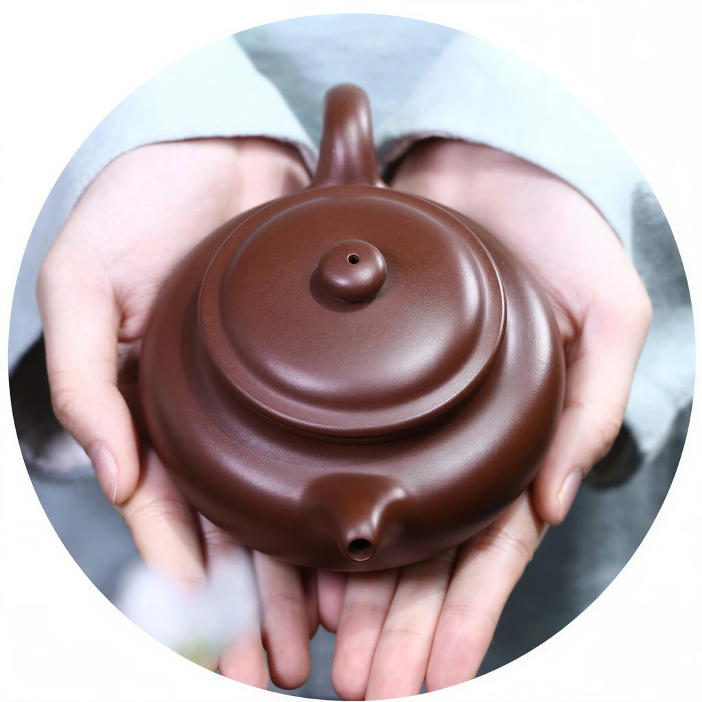 Top view showing the broad body and compact lid