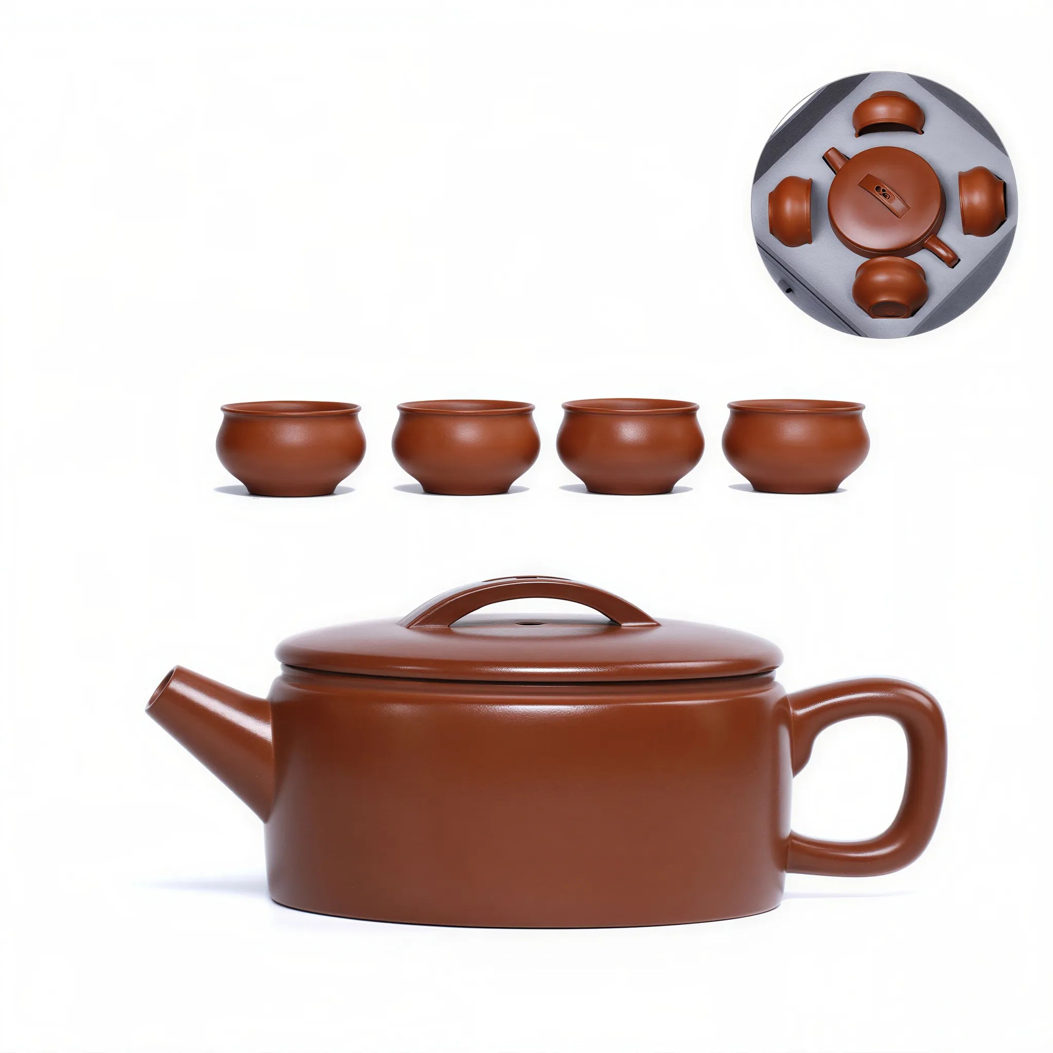 Complete Hanwa configuration with one teapot and four cups
