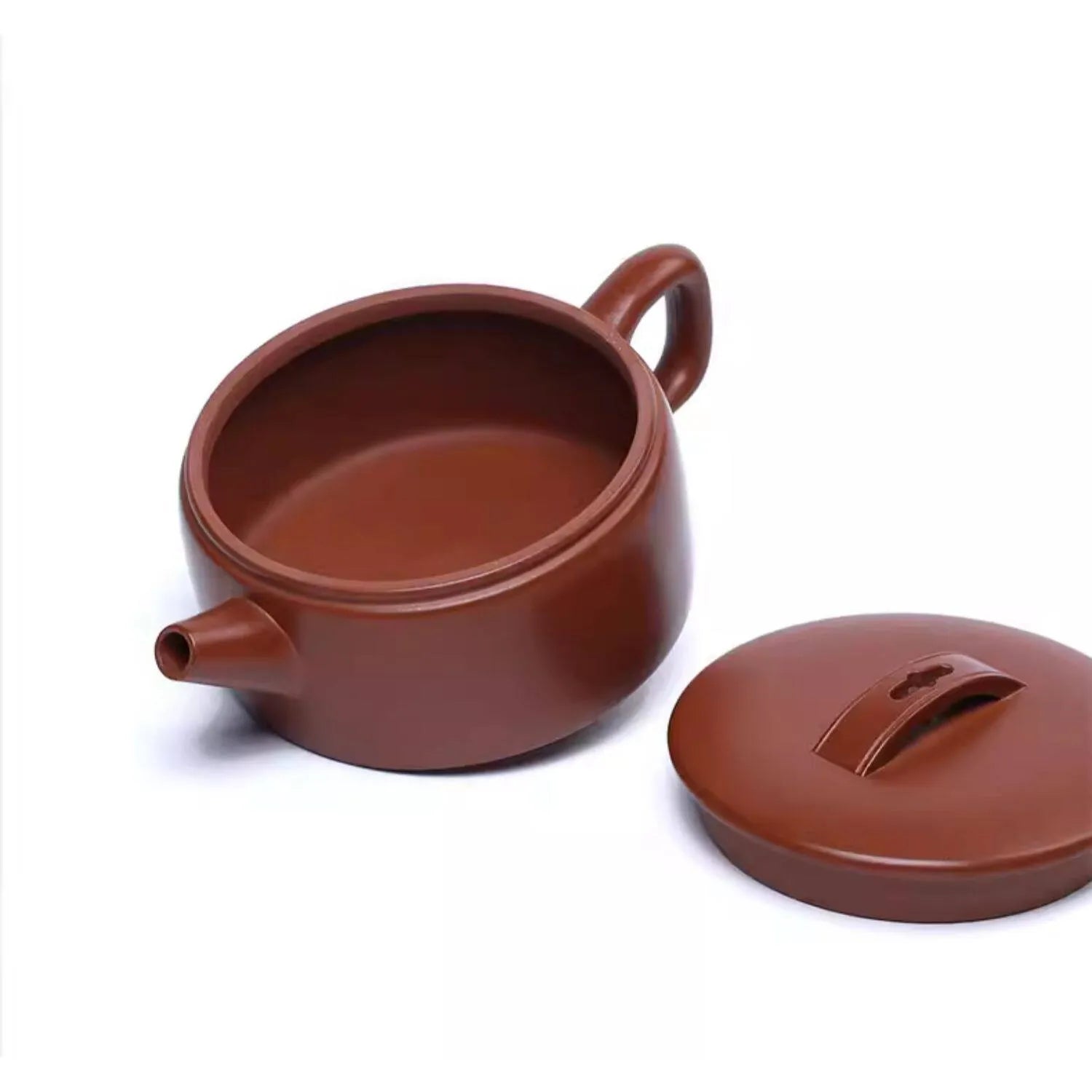 Hanwa teapot body and low bridge-finial lid shown separately