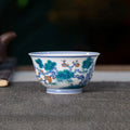 Jingdezhen doucai teacup with pine, bamboo and plum