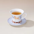 Jingdezhen Dunhuang-inspired porcelain coffee cup and saucer