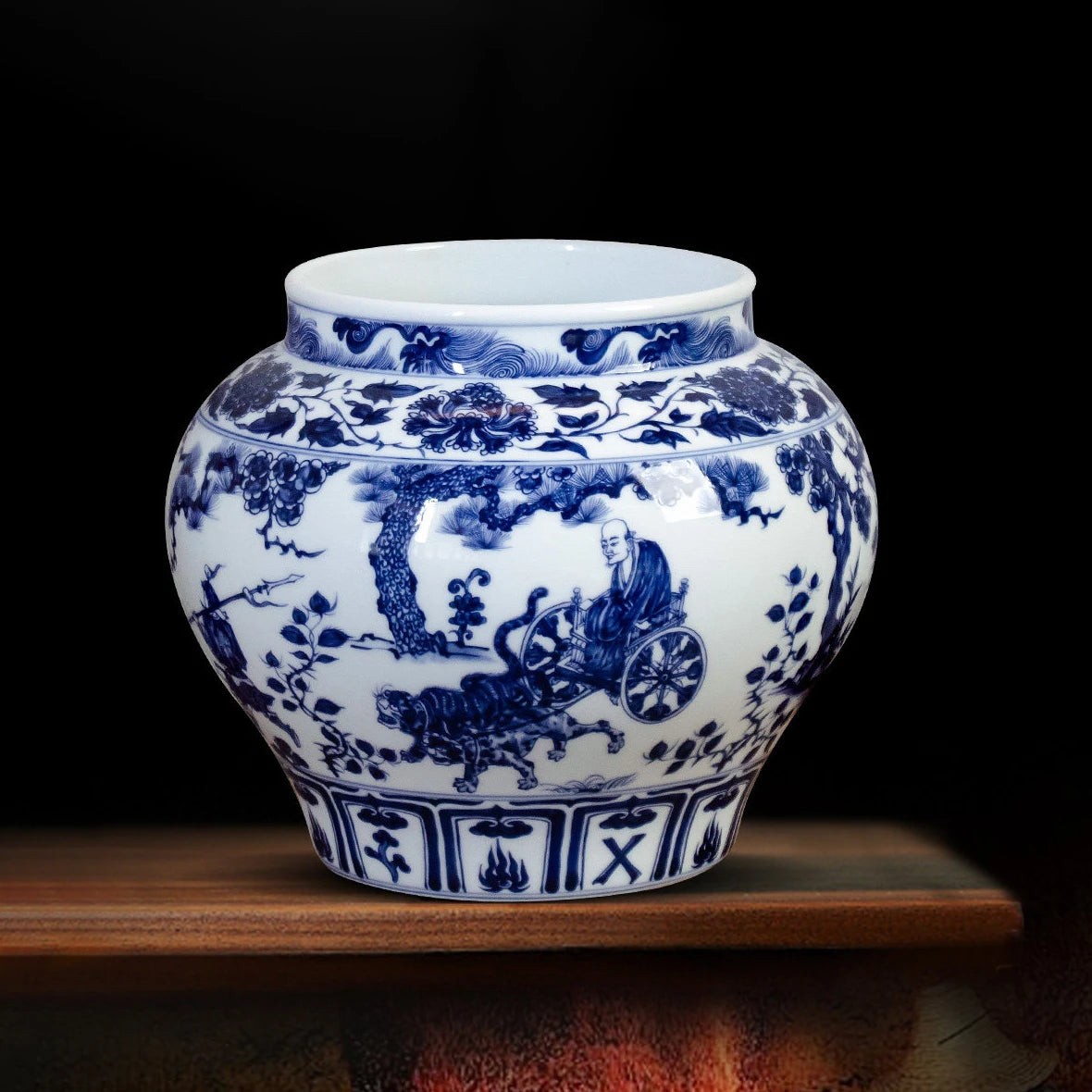 Side profile of the full-scale Yuan-style Guiguzi jar