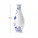 Size guide showing the Jingdezhen linglong Guanyin vase at 26 cm high