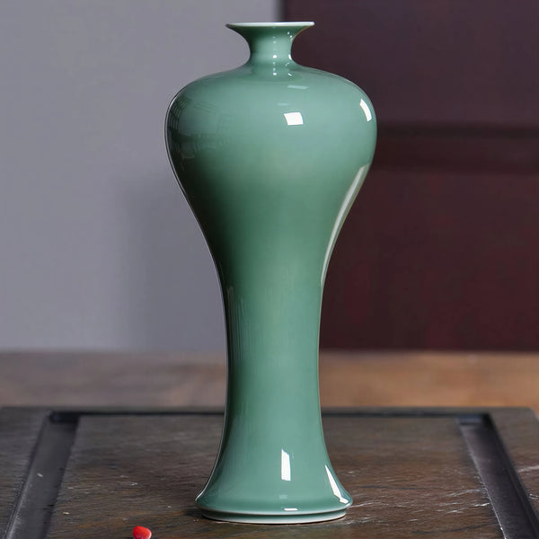 Longquan Celadon Slender Meiping Vase