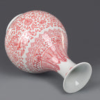 Pear-shaped Yuhuchun vase displayed as a decorative focal point