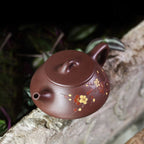 Yixing plum-blossom Shipiao teapot in natural light