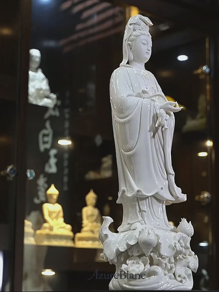Standing Six-Lotus Ruyi Guanyin Sculpture