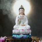 Ceramic Precious Lotus Guanyin Bodhisattva