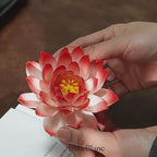 Polychrome Porcelain Lotus Incense Holder