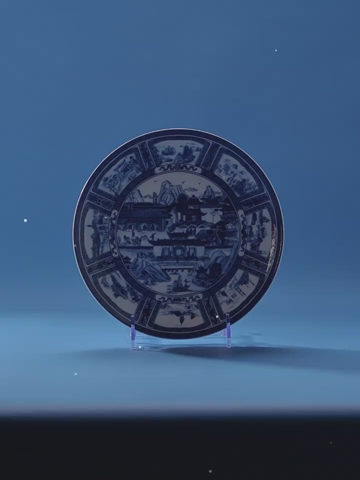 Jingdezhen 'Silk Road' In-Glaze Porcelain Plate