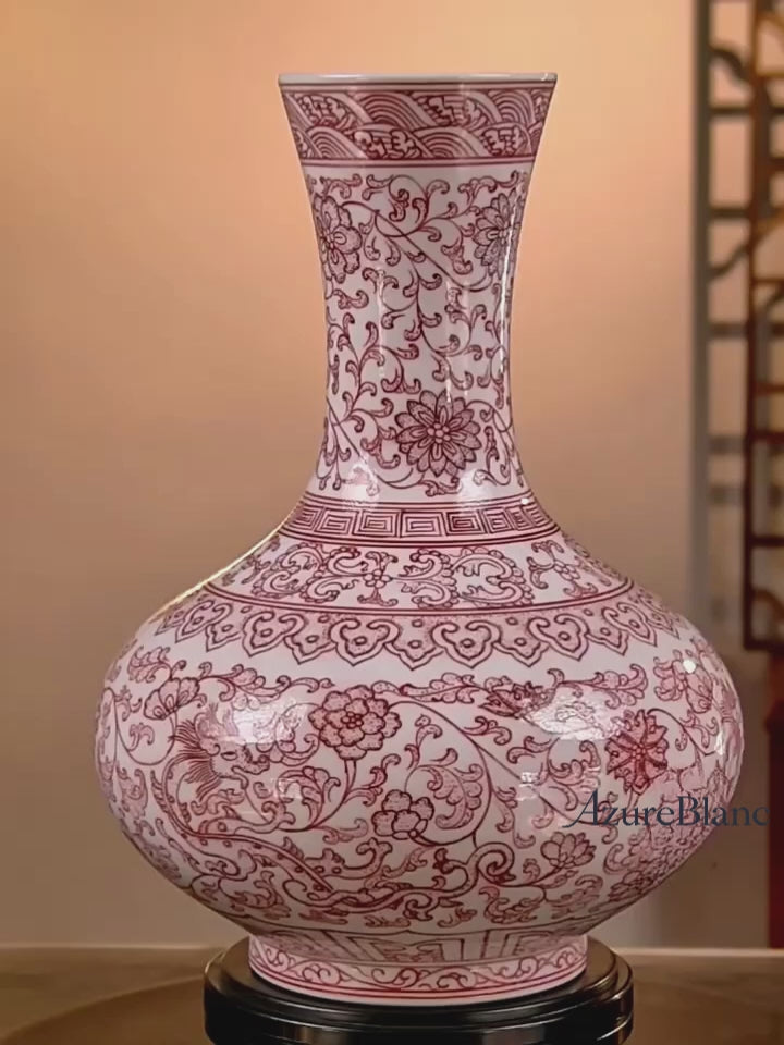 Imperial Qianlong Underglaze Red Vase