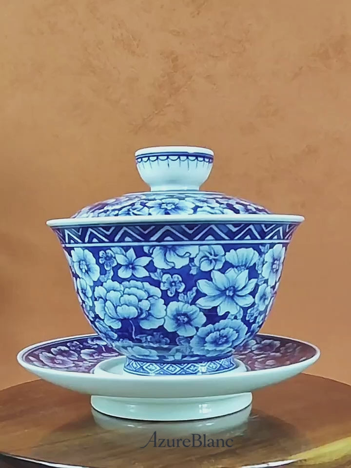 Imperial Wood-Fired Millefleurs Porcelain Gaiwan