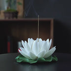 Handmade Ceramic Lotus & Lily Pad Incense Holder