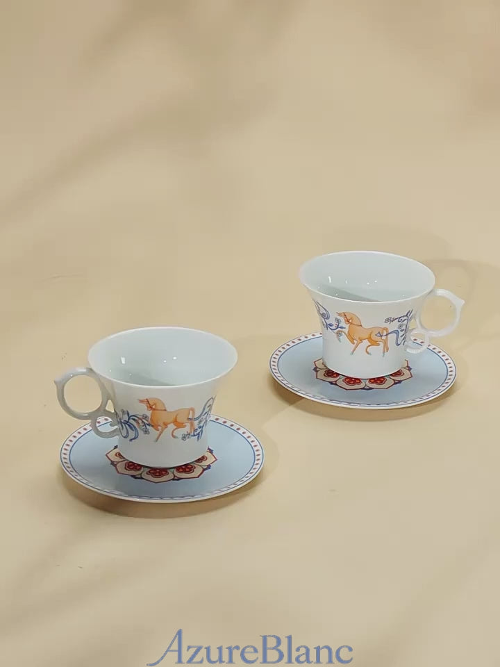 Jingdezhen Dunhuang-Inspired In-Glaze Coffee Cup Set