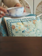 Jingdezhen Blue and White Ribbon Bird Ceramic Coffee Cup Set
