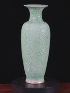 Pale Celadon Crackle Glaze Guanyin Floor Vase