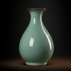 Celadon Yuhuchun Vase with Ice Crackle Glaze