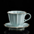 Profile of the Ru-style celadon scalloped coffee cup