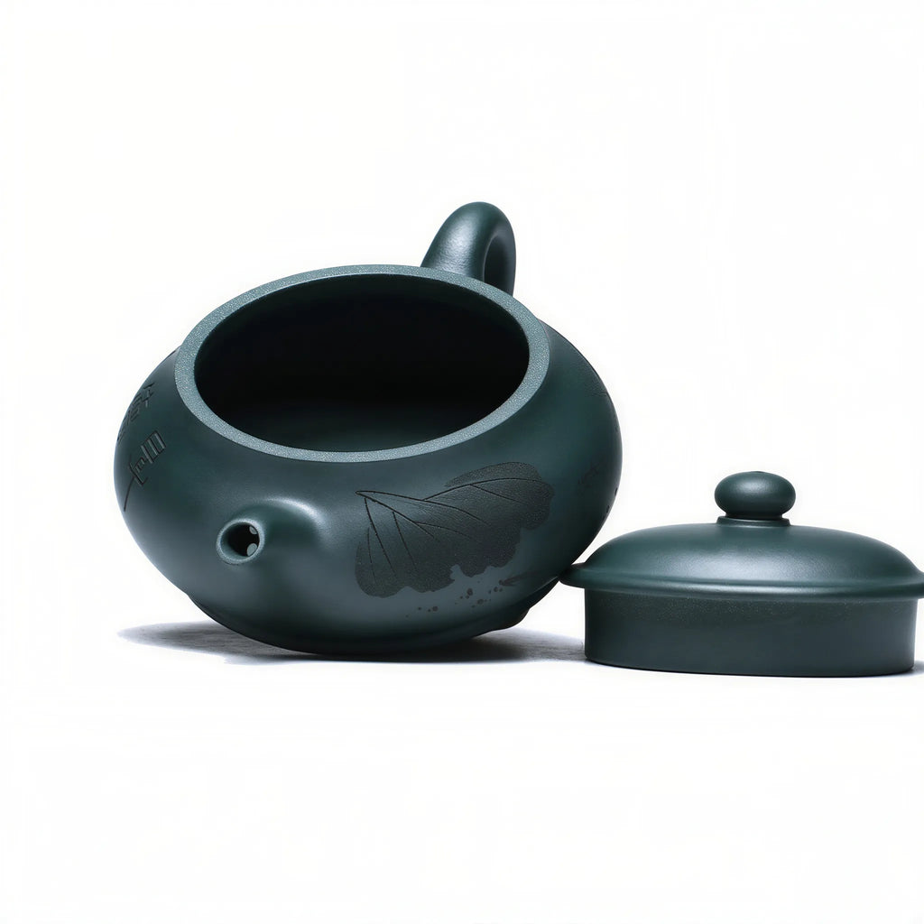 "Ming Lu" Dark Green Zisha Teapot