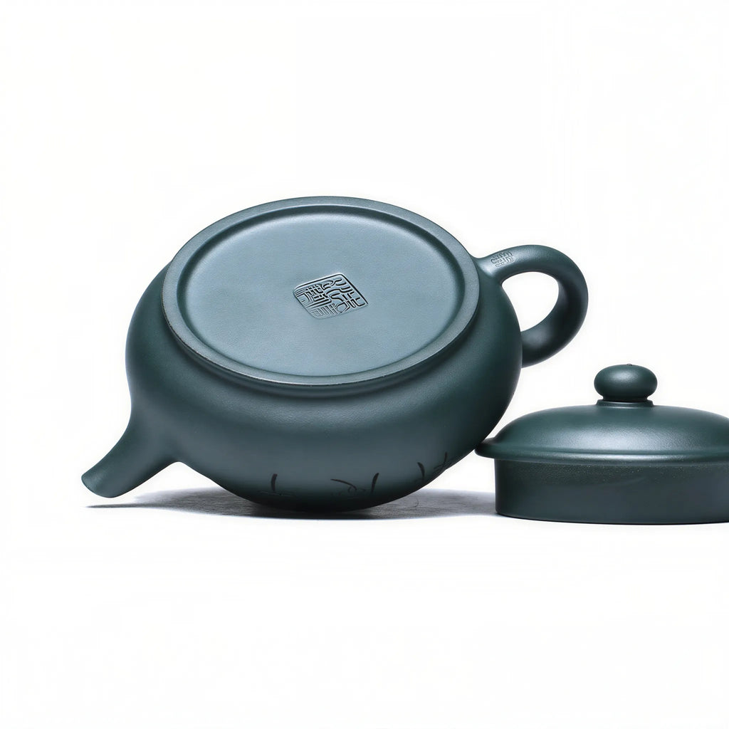 "Ming Lu" Dark Green Zisha Teapot