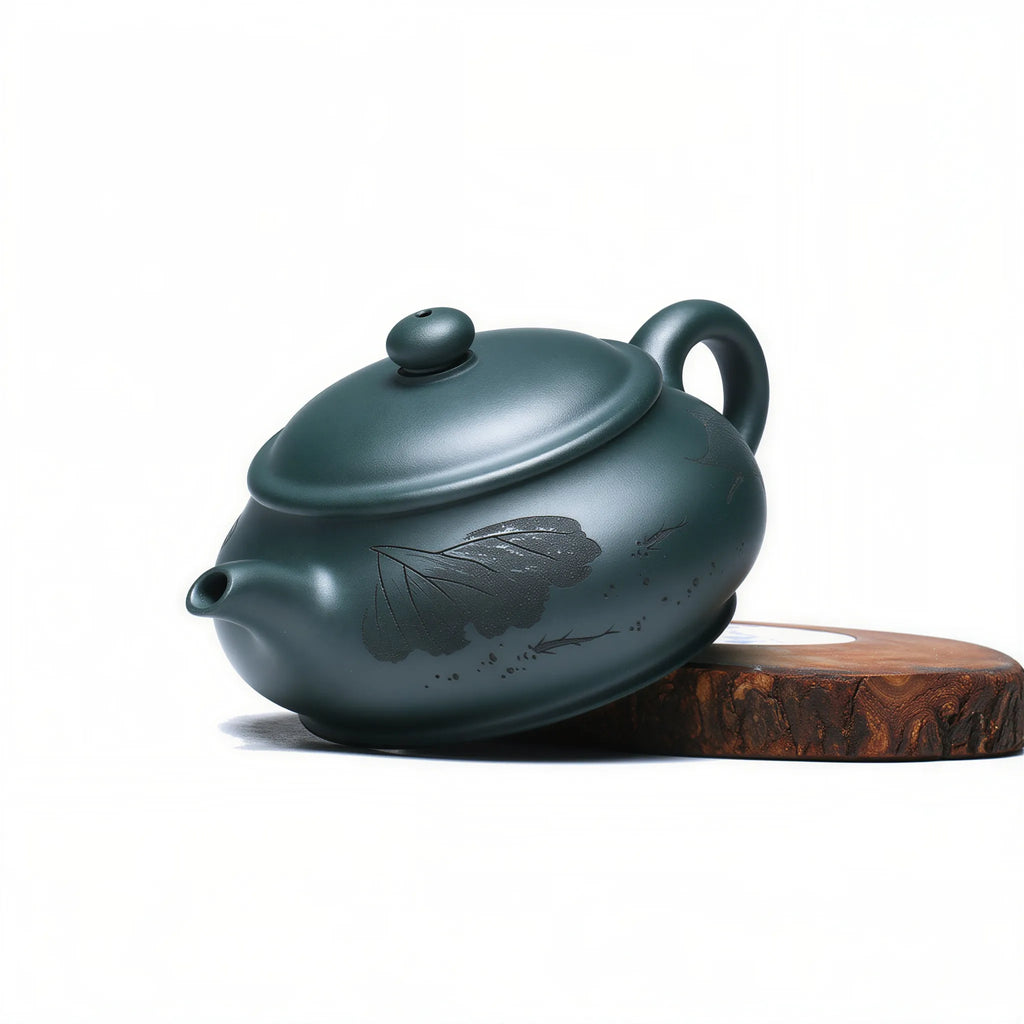 "Ming Lu" Dark Green Zisha Teapot