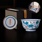 Three Friends of Winter teacup with its presentation box