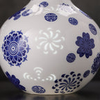 Cobalt Celestial Sphere Reticulated Vase