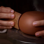 Workshop view of zini clay being formed into a teapot