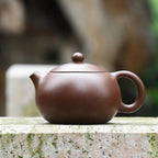 Side profile of the zini Xishi teapot in natural light